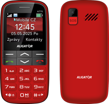 ALIGATOR A770 Senior černý + nabíjecí stojánek