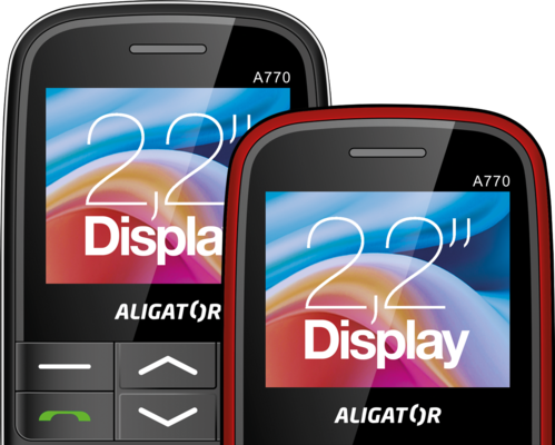 ALIGATOR A770 Senior černý + nabíjecí stojánek