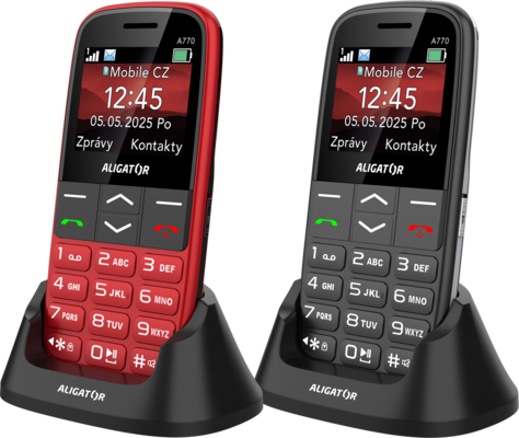 ALIGATOR A770 Senior černý + nabíjecí stojánek