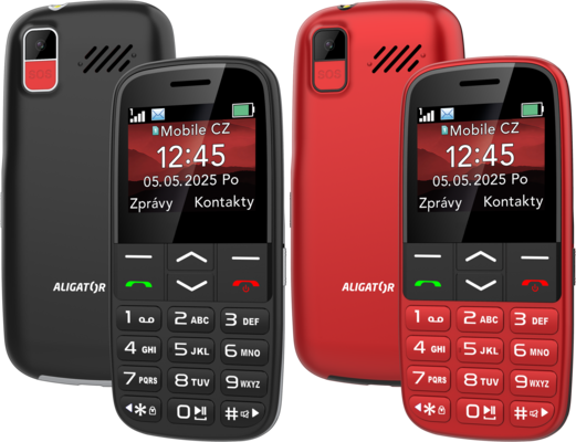 ALIGATOR A770 Senior černý + nabíjecí stojánek