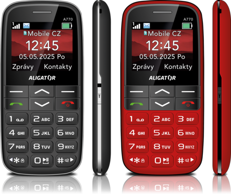 ALIGATOR A770 Senior černý + nabíjecí stojánek