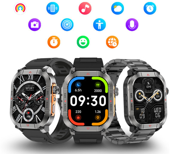 ALIGATOR Watch Sport GPS, černé