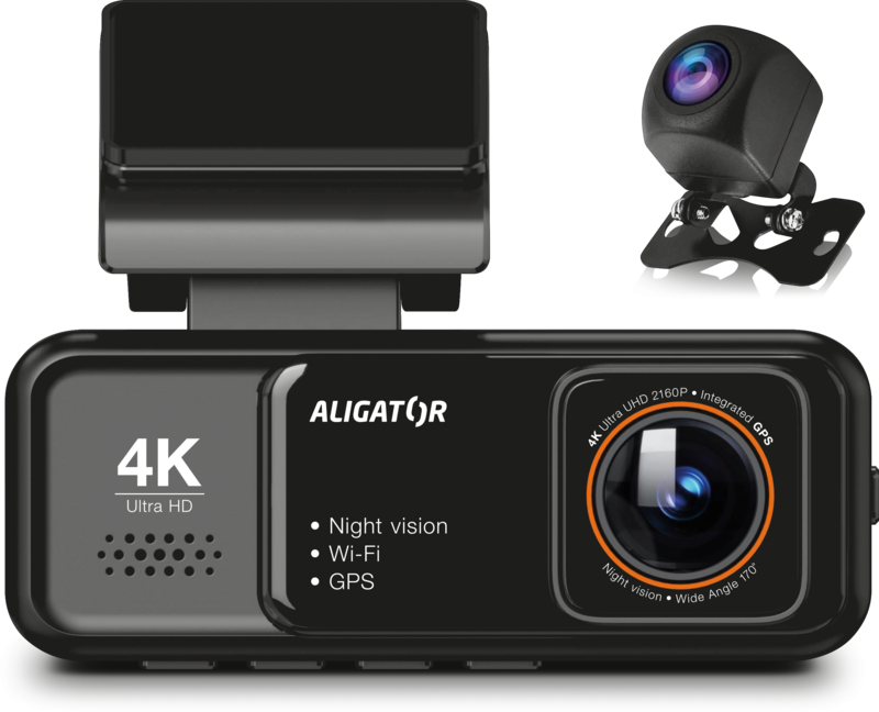 Autokamera ALIGATOR A8 přední, zadní, GPS 4K