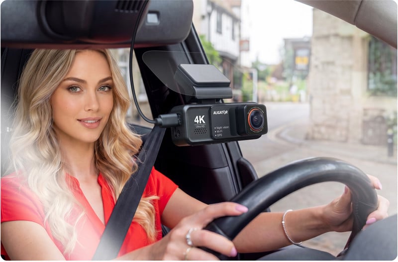 Autokamera ALIGATOR A8 přední, zadní, GPS 4K