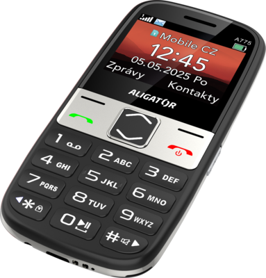 ALIGATOR A775 Senior černý + nabíjecí stojánek