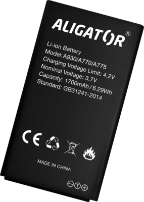 ALIGATOR A775 Senior černý + nabíjecí stojánek