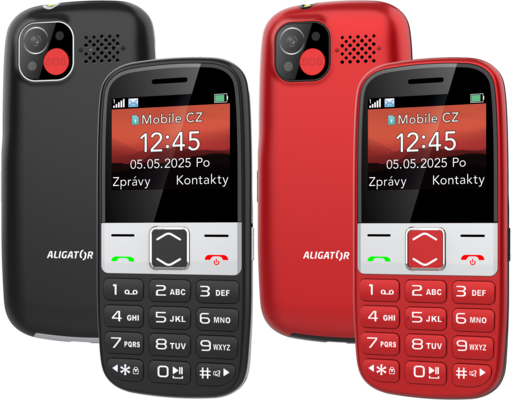 ALIGATOR A775 Senior černý + nabíjecí stojánek