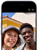 iPhone 17, pohled zepředu, používání funkce Centrování záběru pro fotky